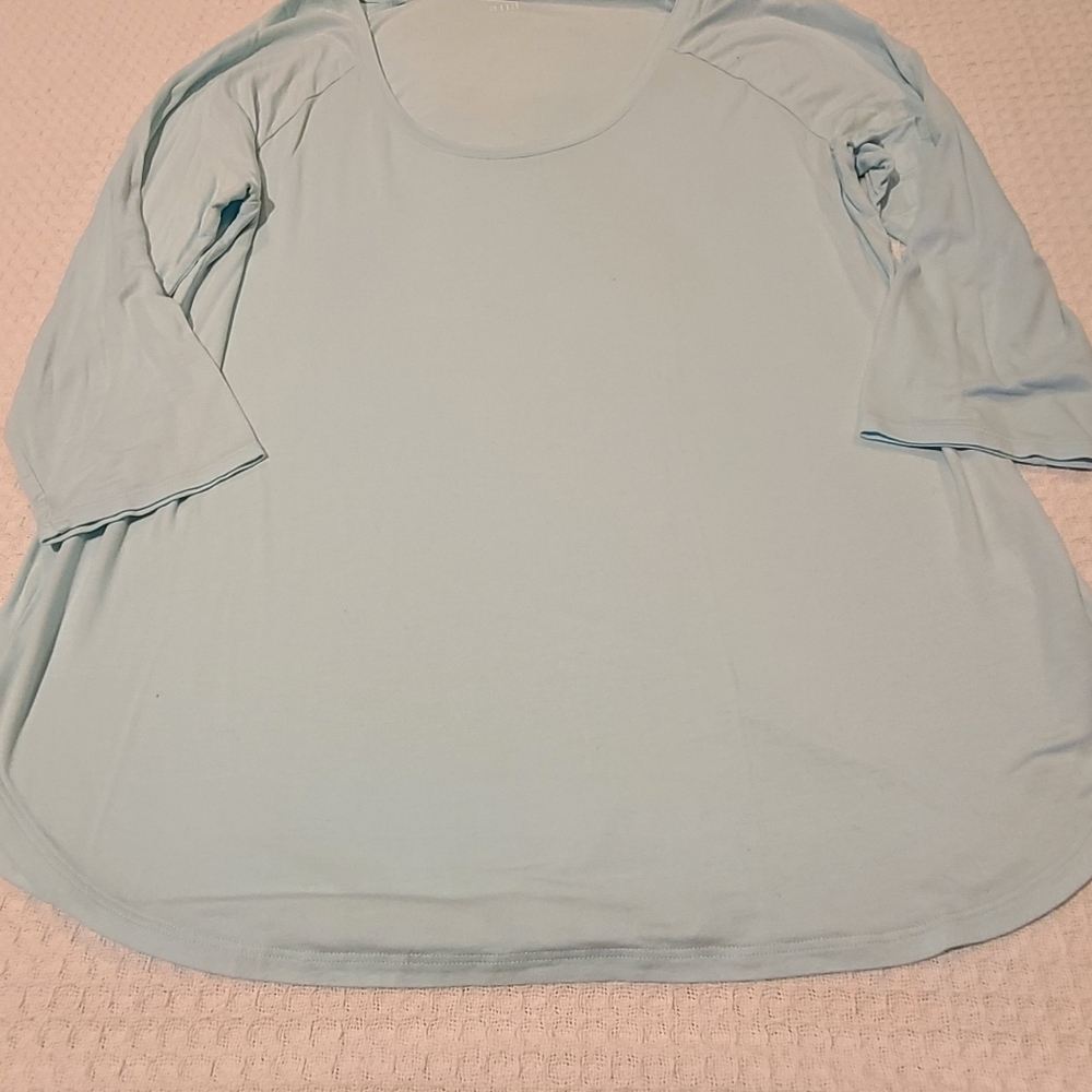 L New!!  Aria Sky Blue Long Sleeve Top